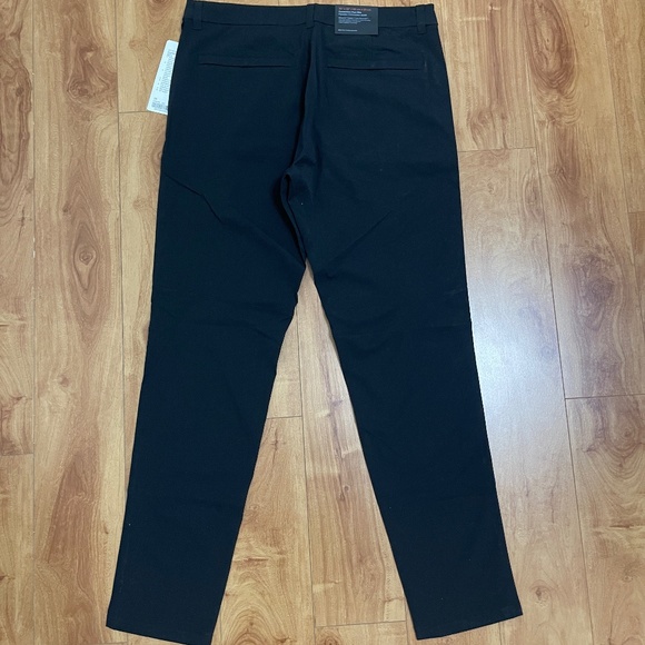 Lululemon Men Commission Pant Slim 34 x 32 Slim Fit Black Grid Patterned NWT - Picture 5 of 10